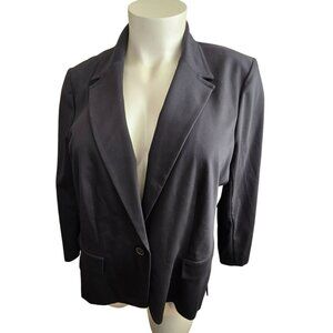 Lane Bryant Modernist Collection Black Blazer Jacket Womens Plus Size 26 JJ4059